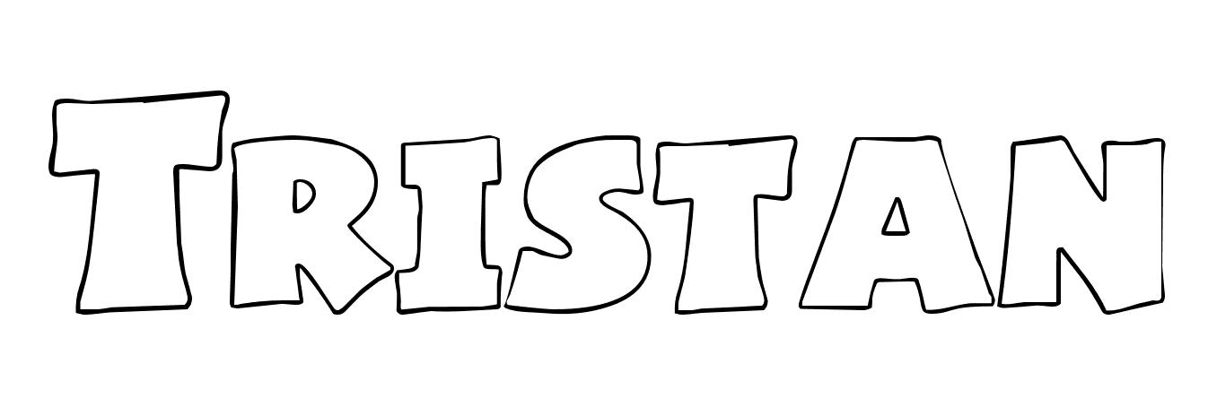 Coloriage Tristan - Prénom à imprimer