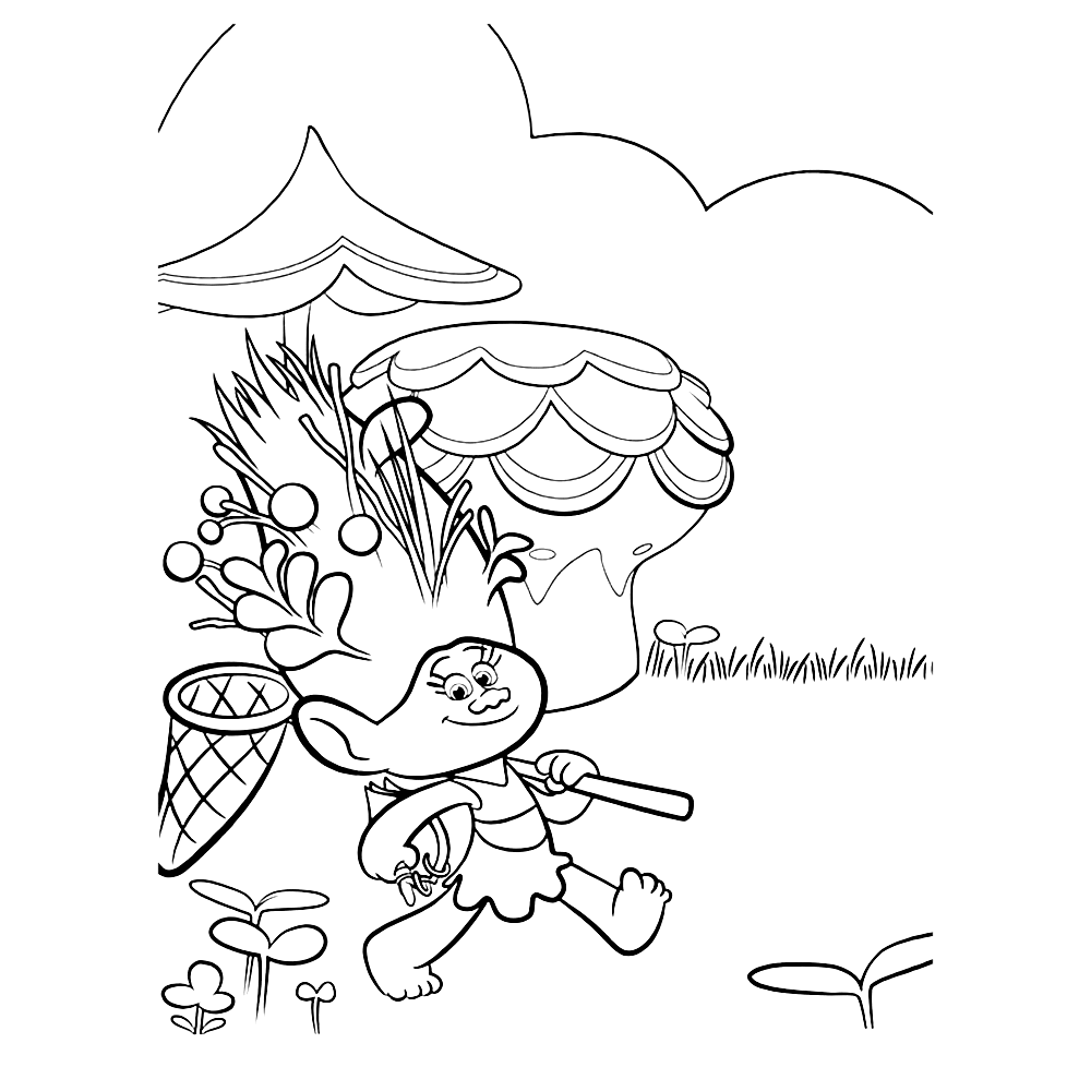 Coloriage Troll Mandy Sparkledust Movie - Trolls à imprimer