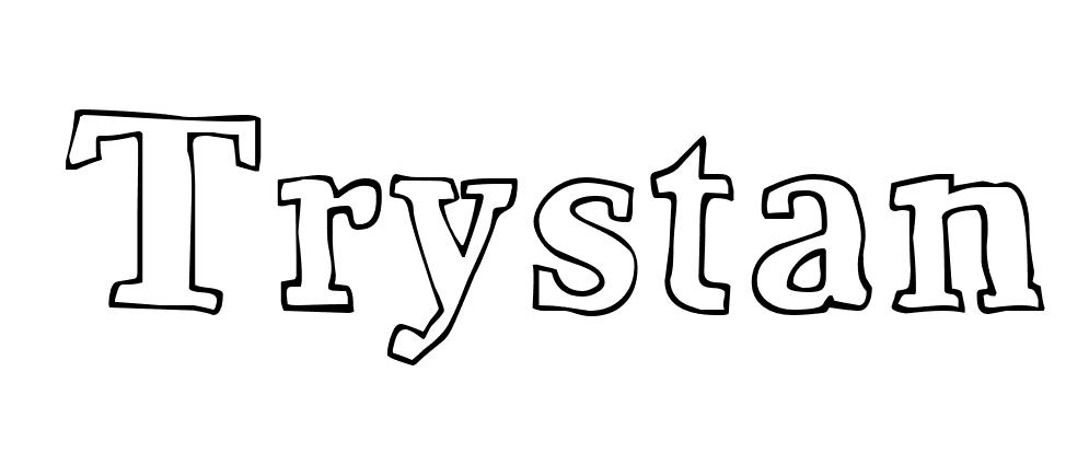 Coloriage Trystan - Prénom à imprimer