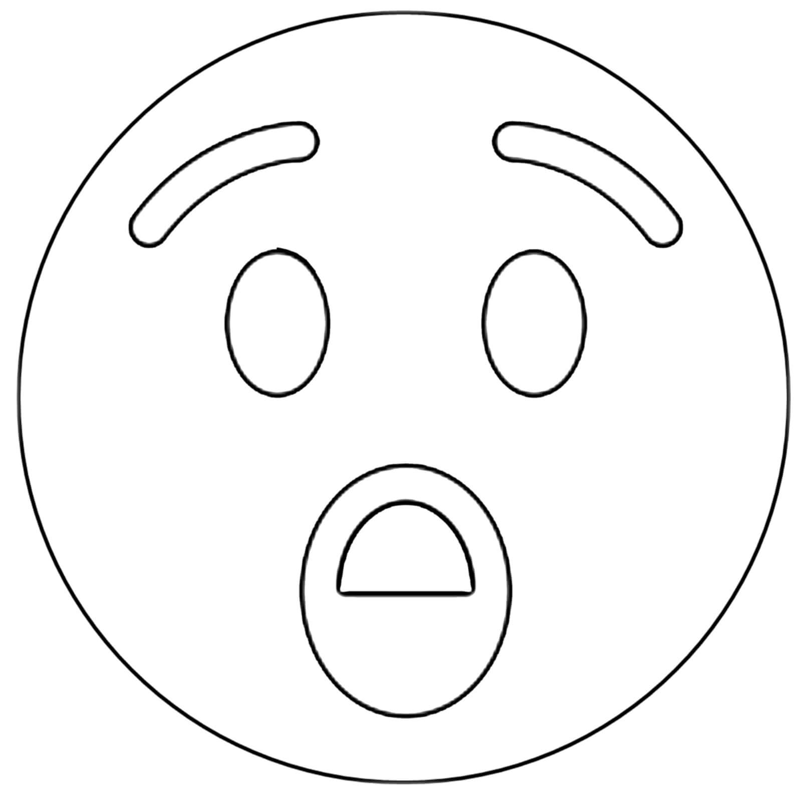 Coloriage Twitter Surprise Emoji Emoji - Emoji à imprimer