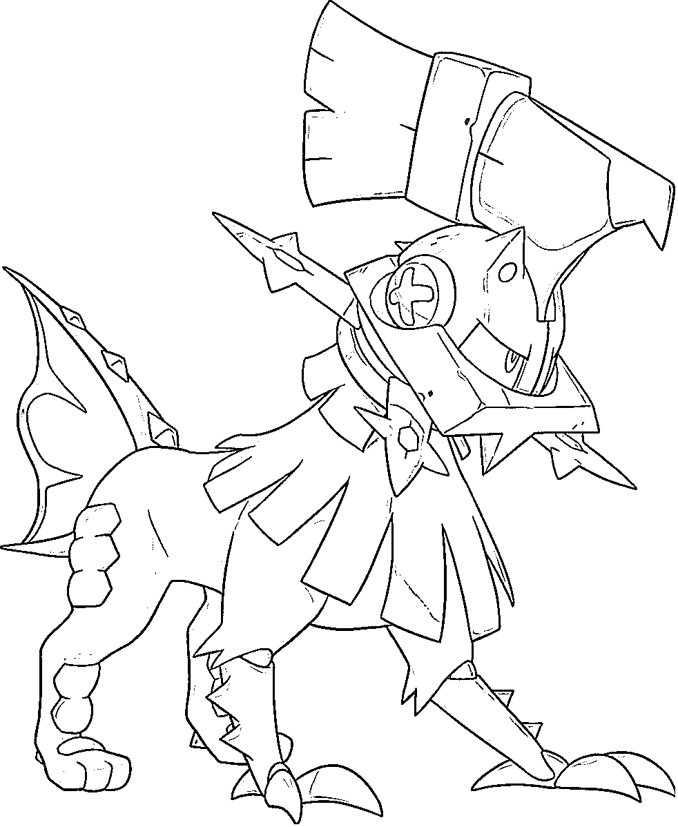 Coloriage Type Zéro Pokémon légendaire Gen 7 - Pokémon légendaire à imprimer