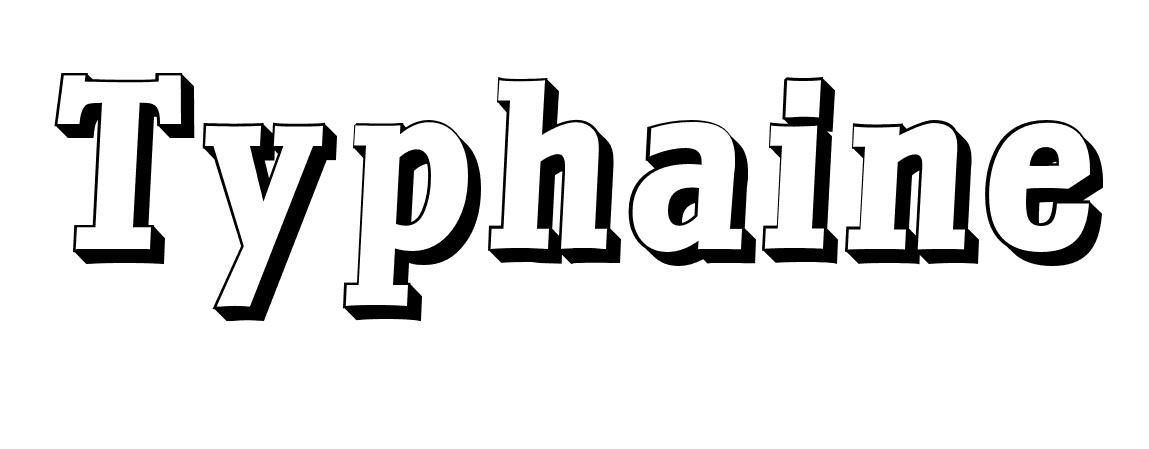 Coloriage Typhaine - Prénom à imprimer