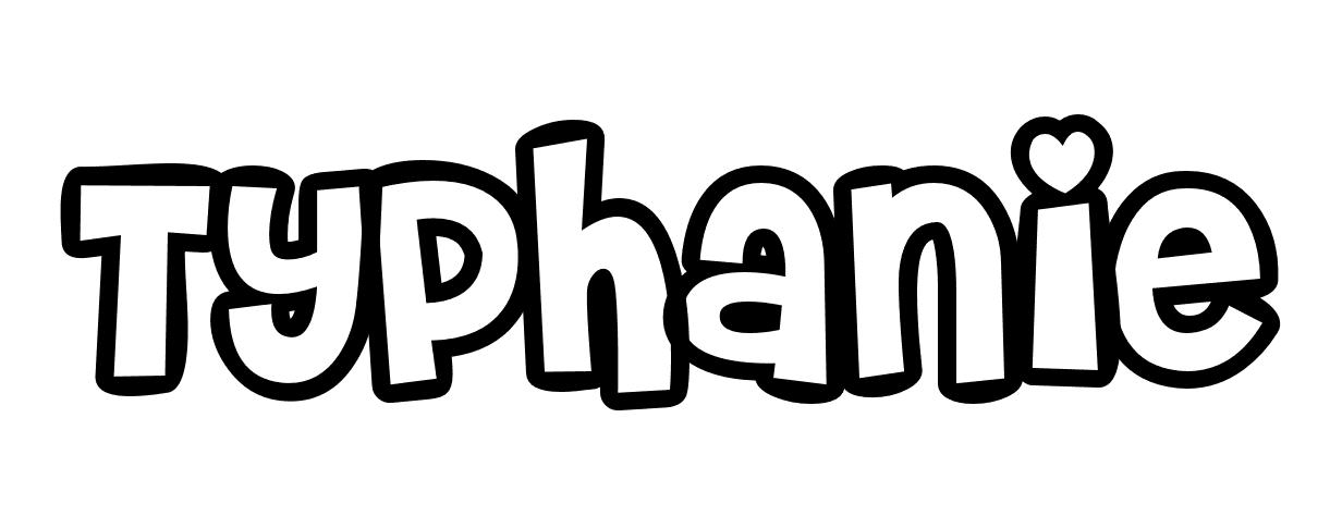 Coloriage Typhanie - Prénom à imprimer