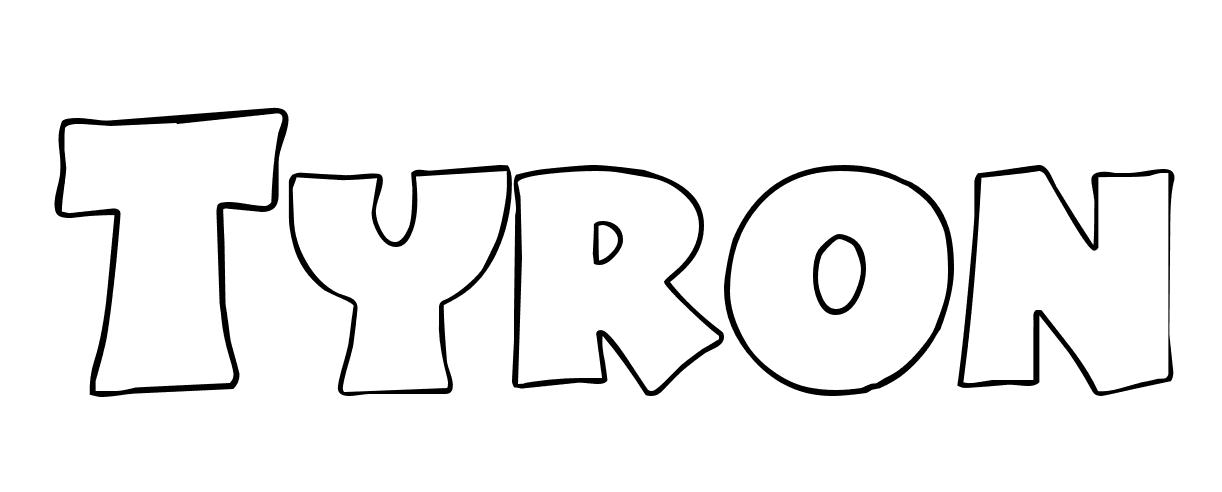 Coloriage Tyron - Prénom à imprimer
