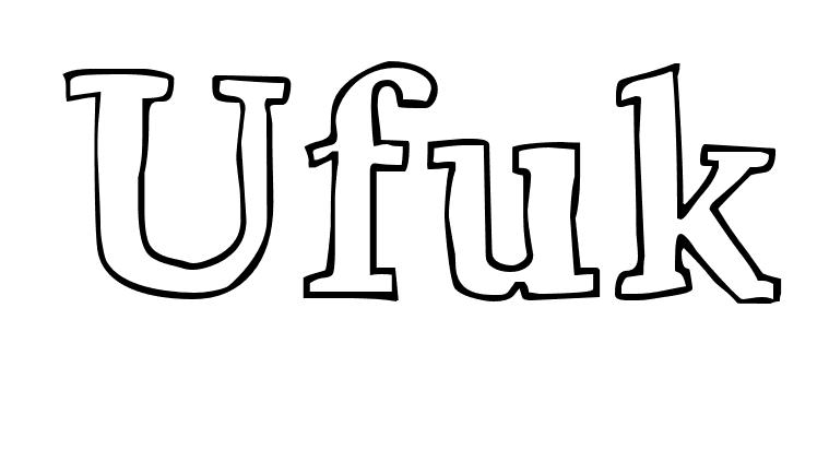 Coloriage Ufuk - Prénom à imprimer