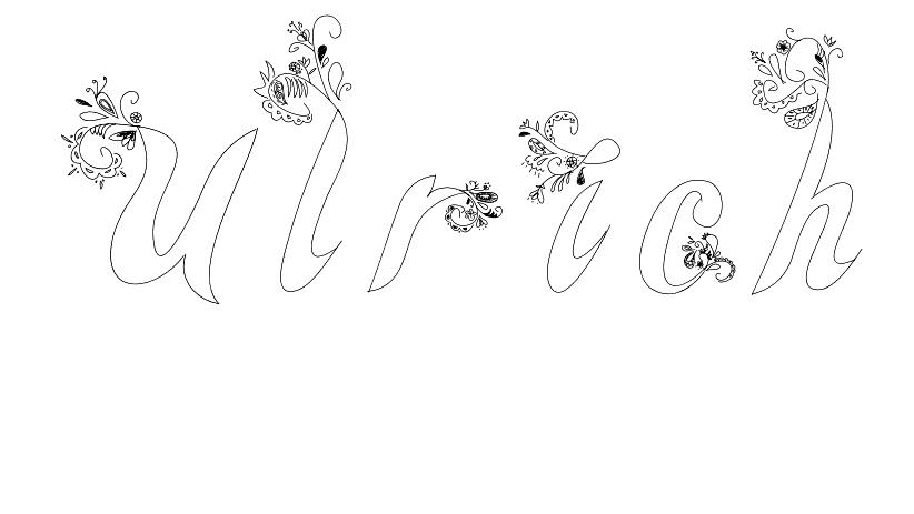 Coloriage Ulrich - Prénom à imprimer