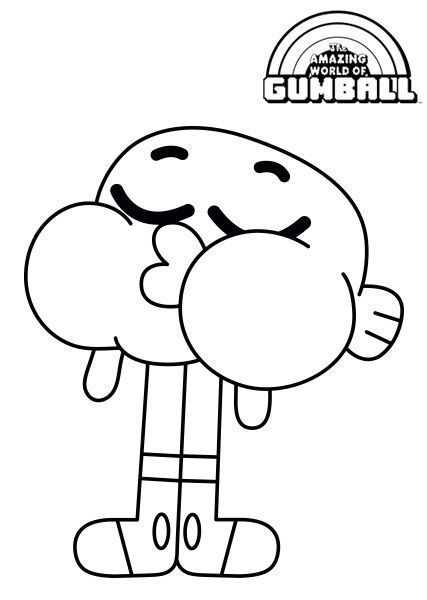 Coloriage Un Ami Loyal - Gumball à imprimer