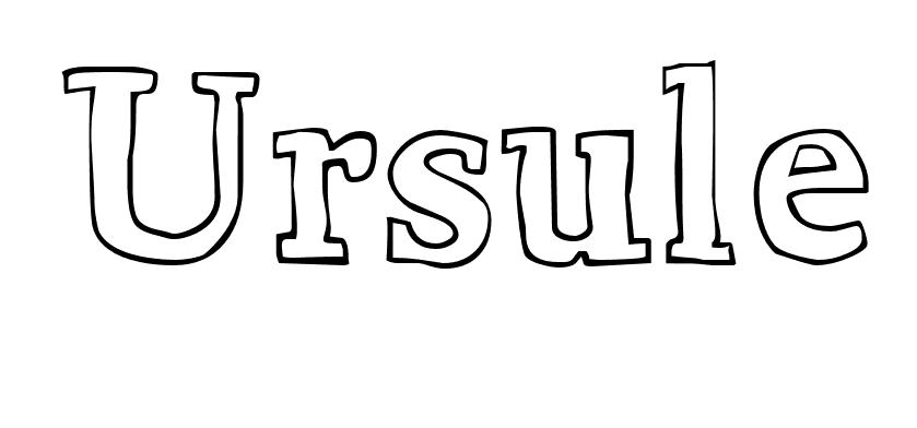 Coloriage Ursule - Prénom à imprimer
