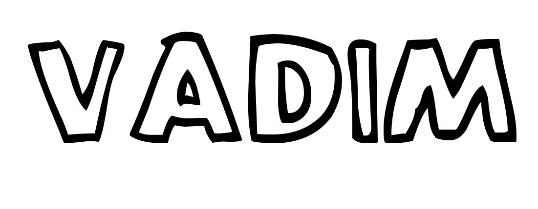 Coloriage Vadim - Prénom à imprimer