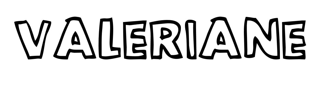 Coloriage Valeriane - Prénom à imprimer