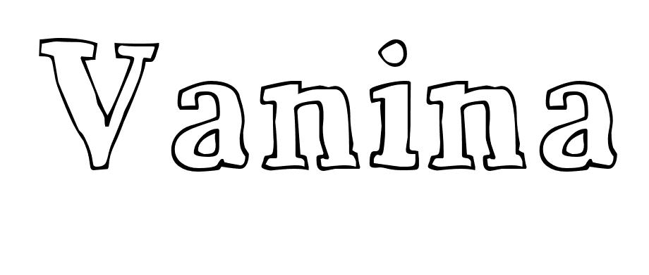 Coloriage Vanina - Prénom à imprimer