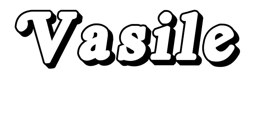 Coloriage Vasile - Prénom à imprimer