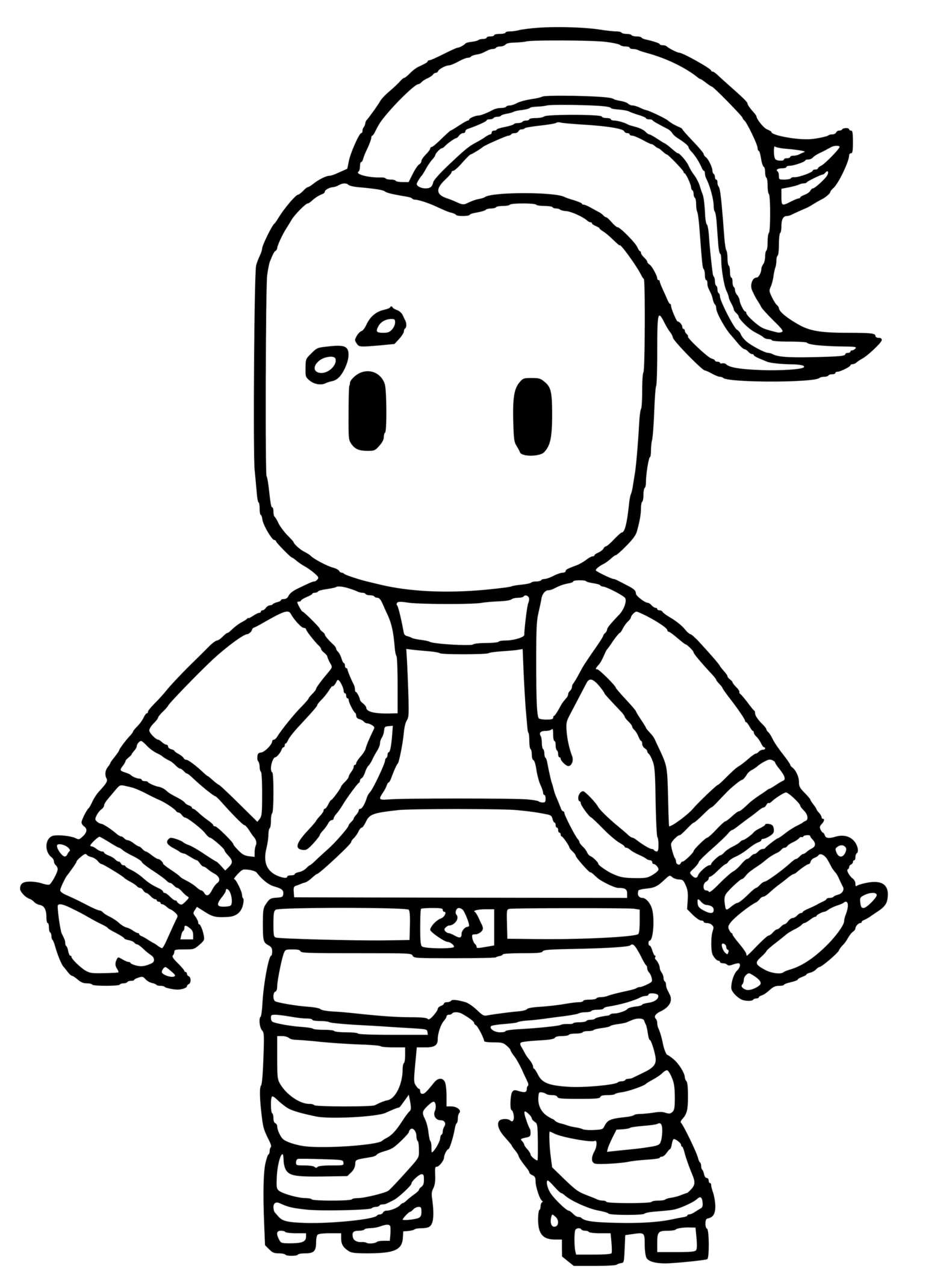 Coloriage Velocity Stumble Guys - Stumble guys à imprimer