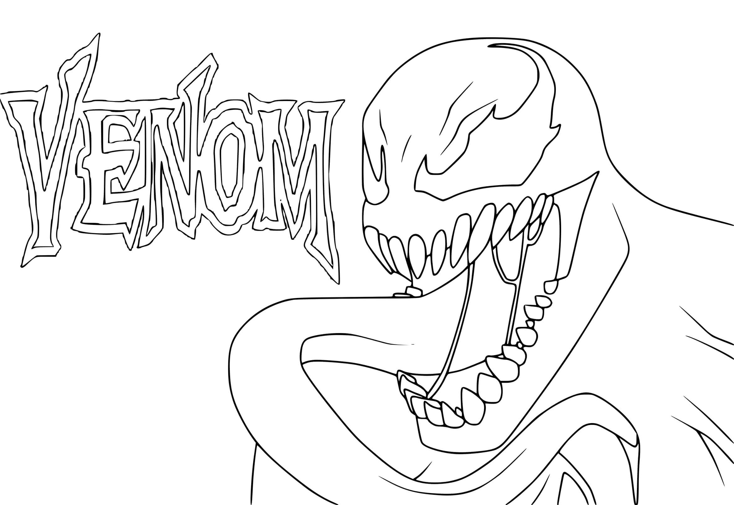 Coloriage Venom Eddie Brock Marvel - Venom à imprimer