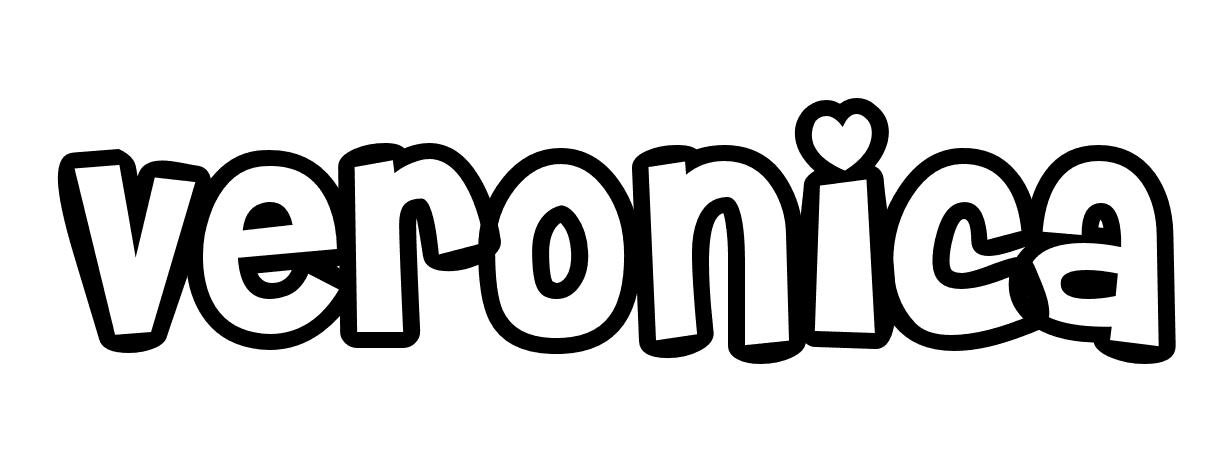 Coloriage Veronica - Prénom à imprimer