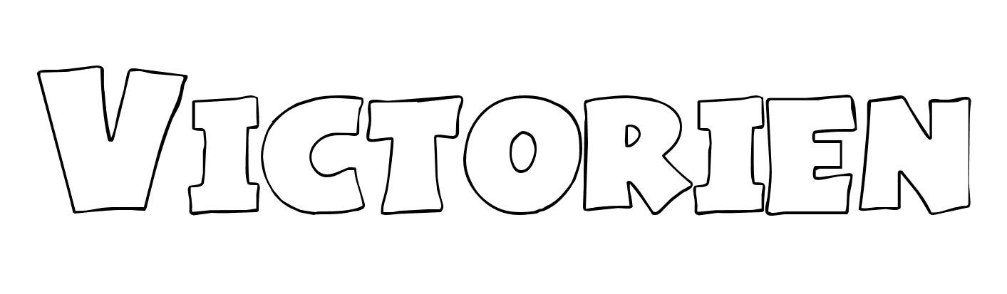 Coloriage Victorien - Prénom à imprimer