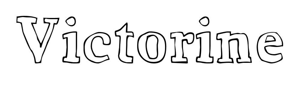 Coloriage Victorine - Prénom à imprimer