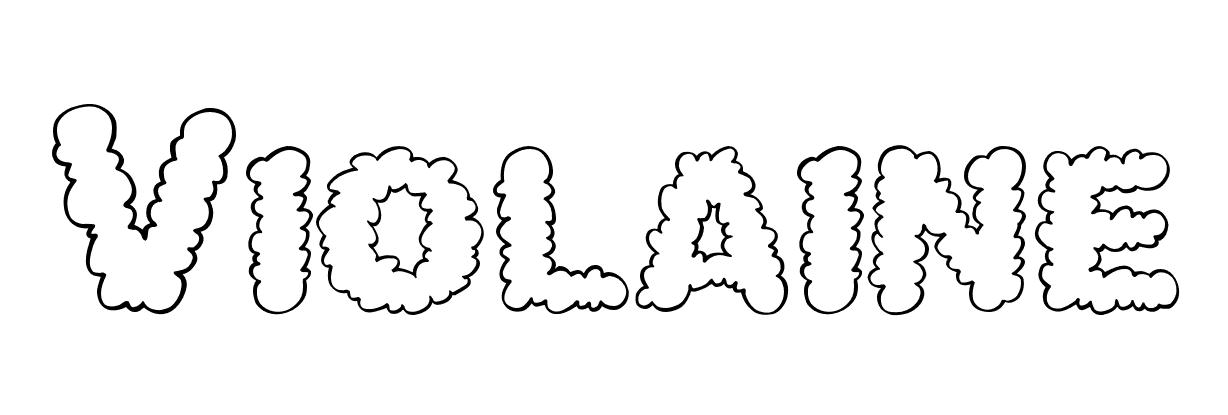 Coloriage Violaine - Prénom à imprimer