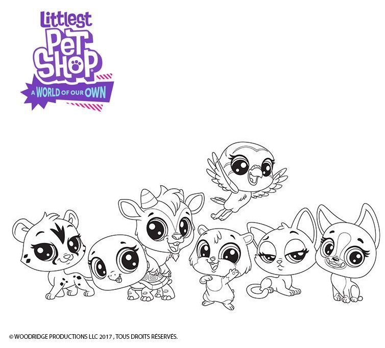 Coloriage Vive Les Animaux - Petshop à imprimer