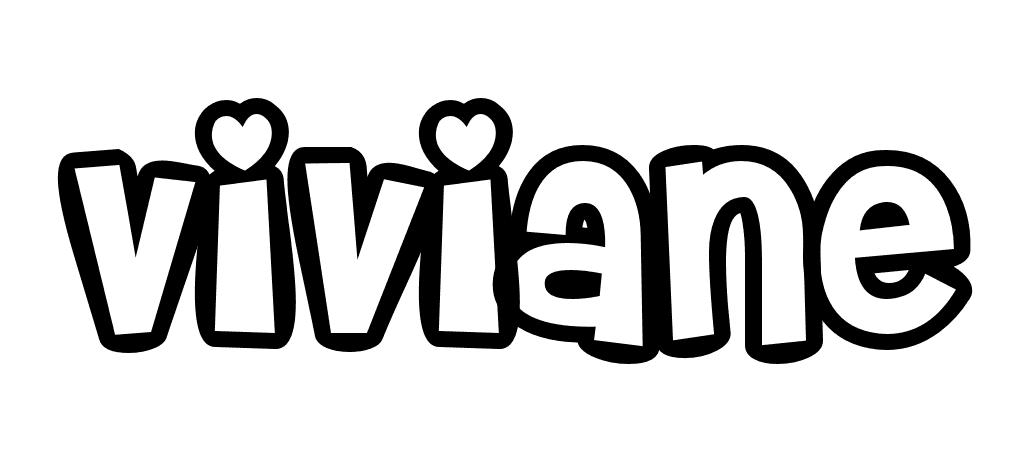 Coloriage Viviane - Prénom à imprimer