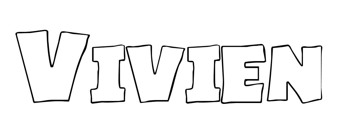 Coloriage Vivien - Prénom à imprimer