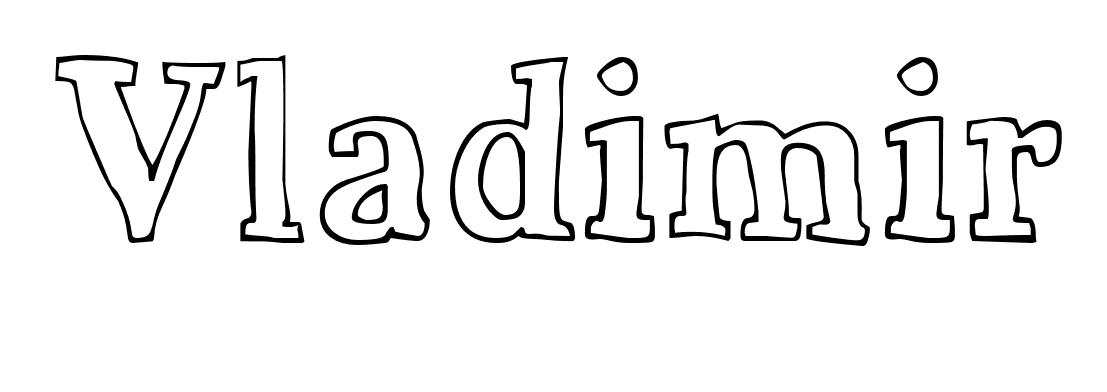 Coloriage Vladimir - Prénom à imprimer