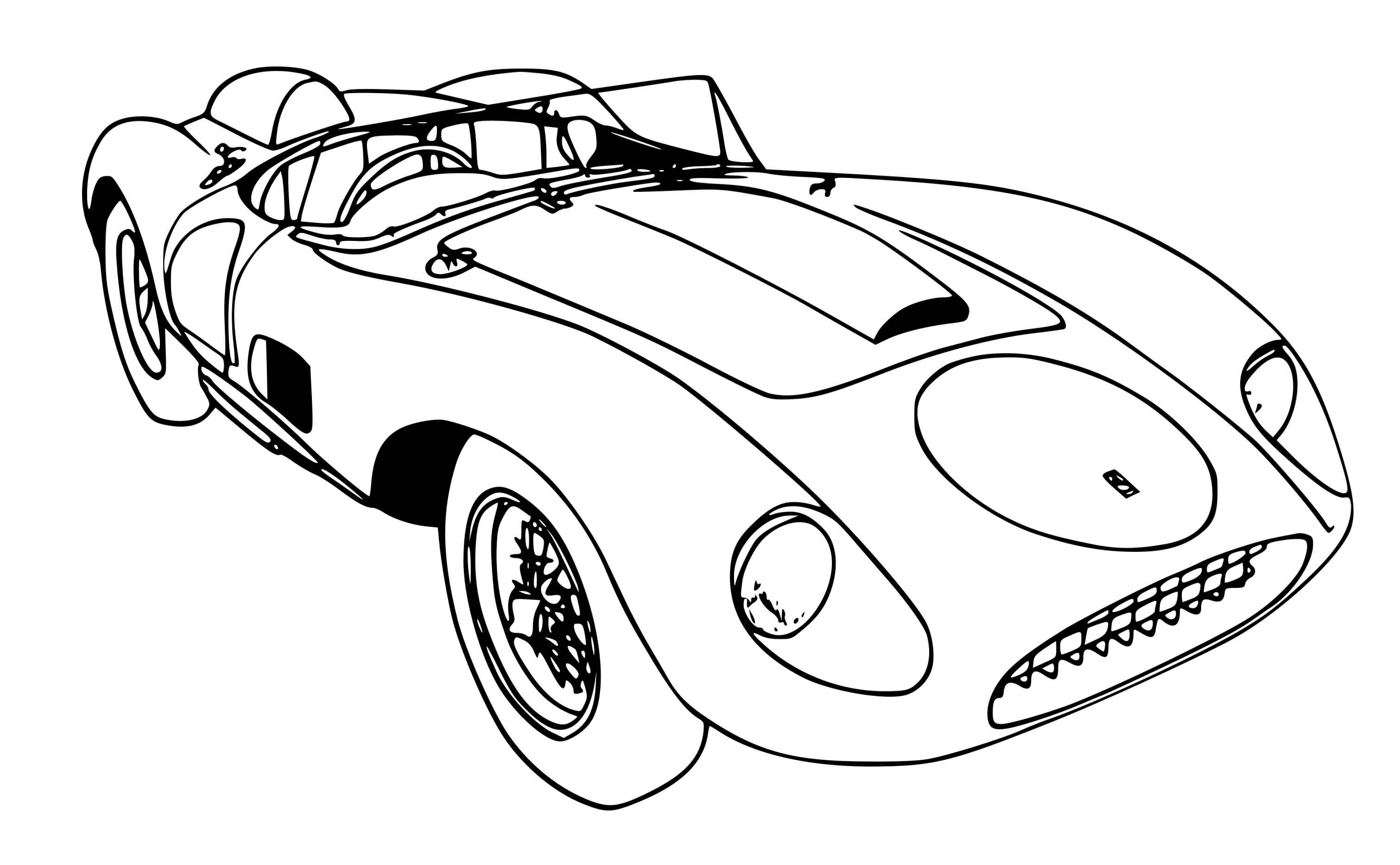 Coloriage Voiture Ferrari F70 - Voiture de course à imprimer