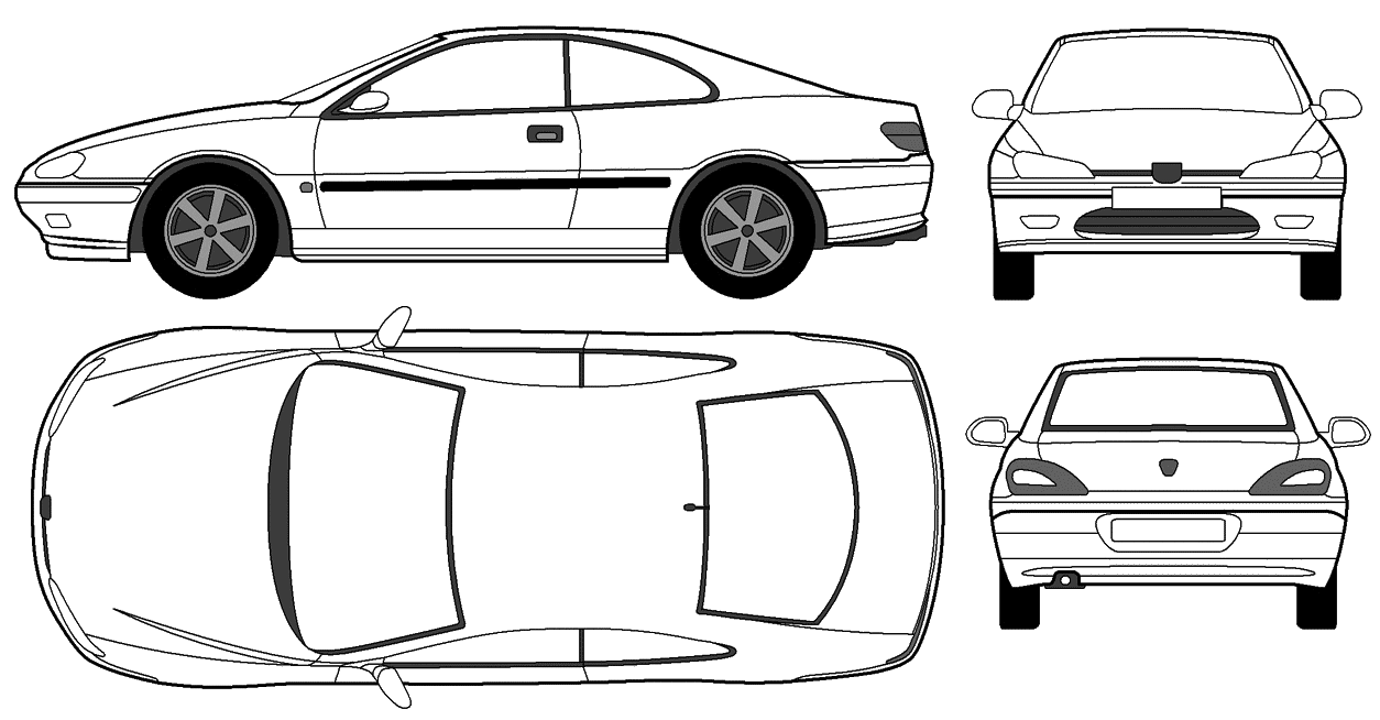 Coloriage Voiture Véhicules Voiture Peugeot - Voiture à imprimer