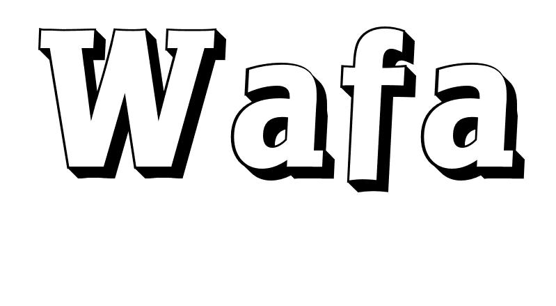Coloriage Wafa - Prénom à imprimer