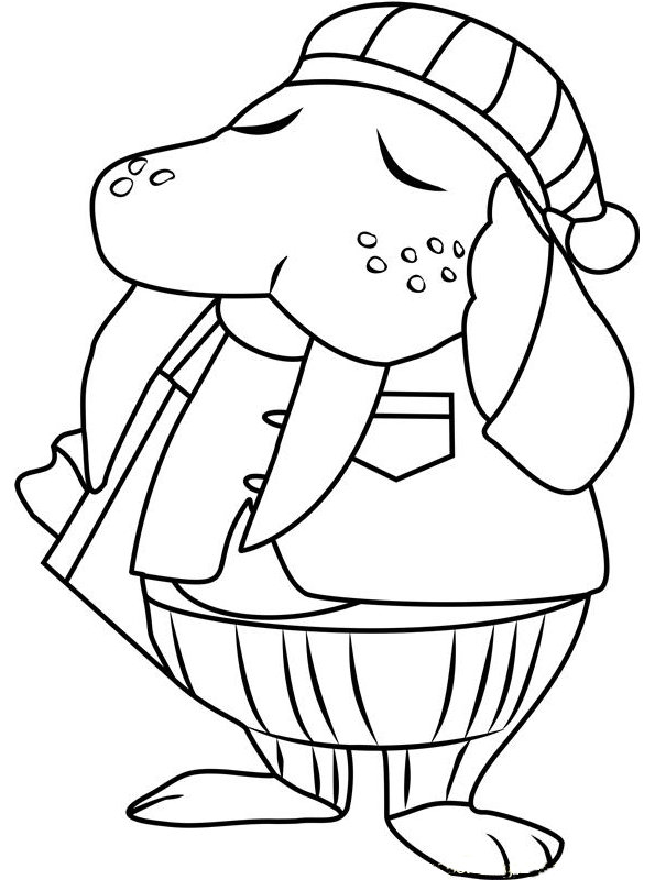 Coloriage Wendell - Animal crossing à imprimer