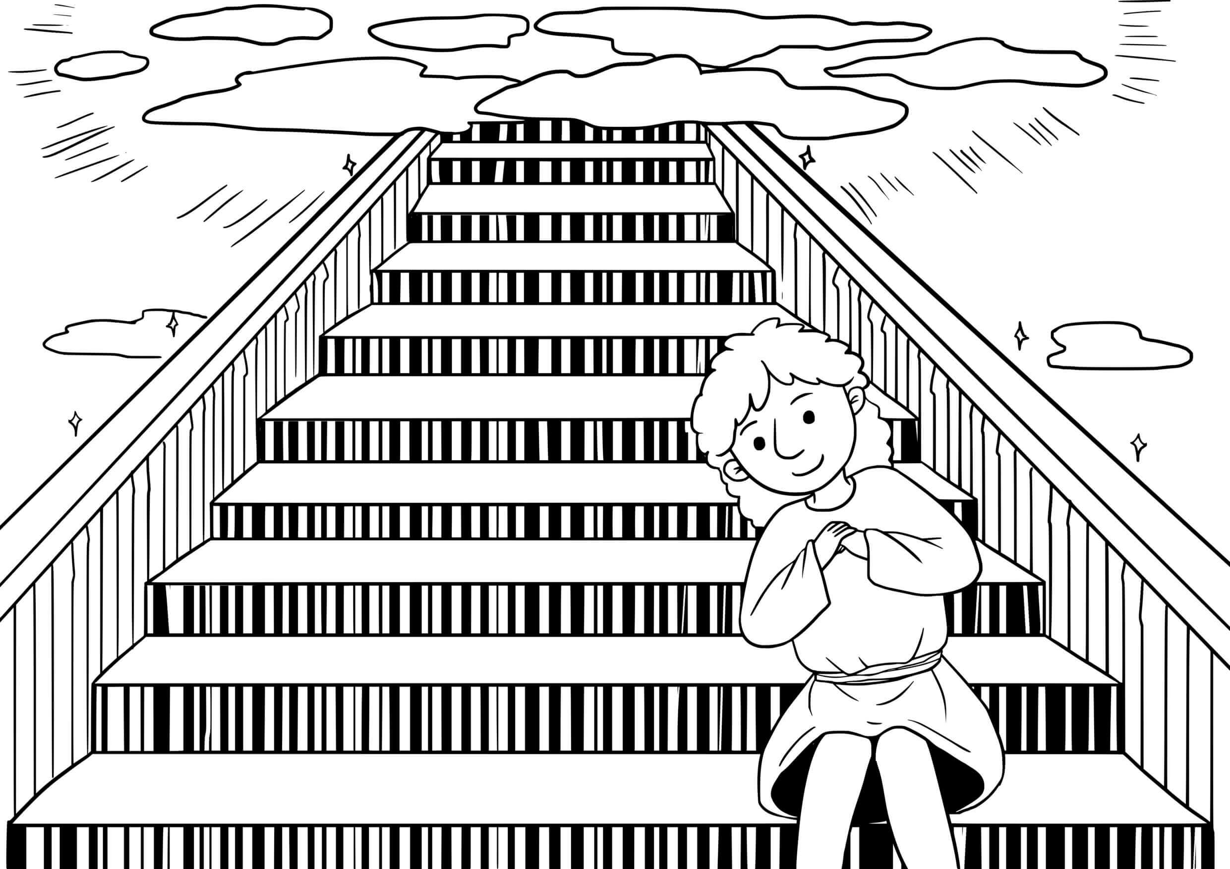 Coloriage Psaume 23 - La bonté divine et protection - Jésus à imprimer