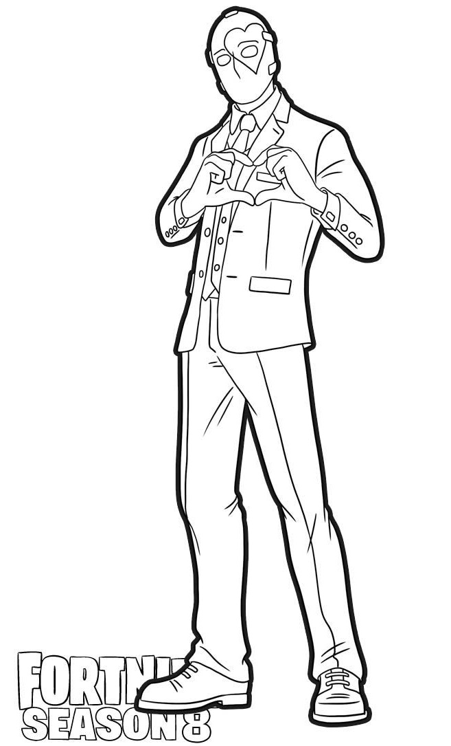 Coloriage Wild Card Fortnite Saison 8 - Fortnite à imprimer