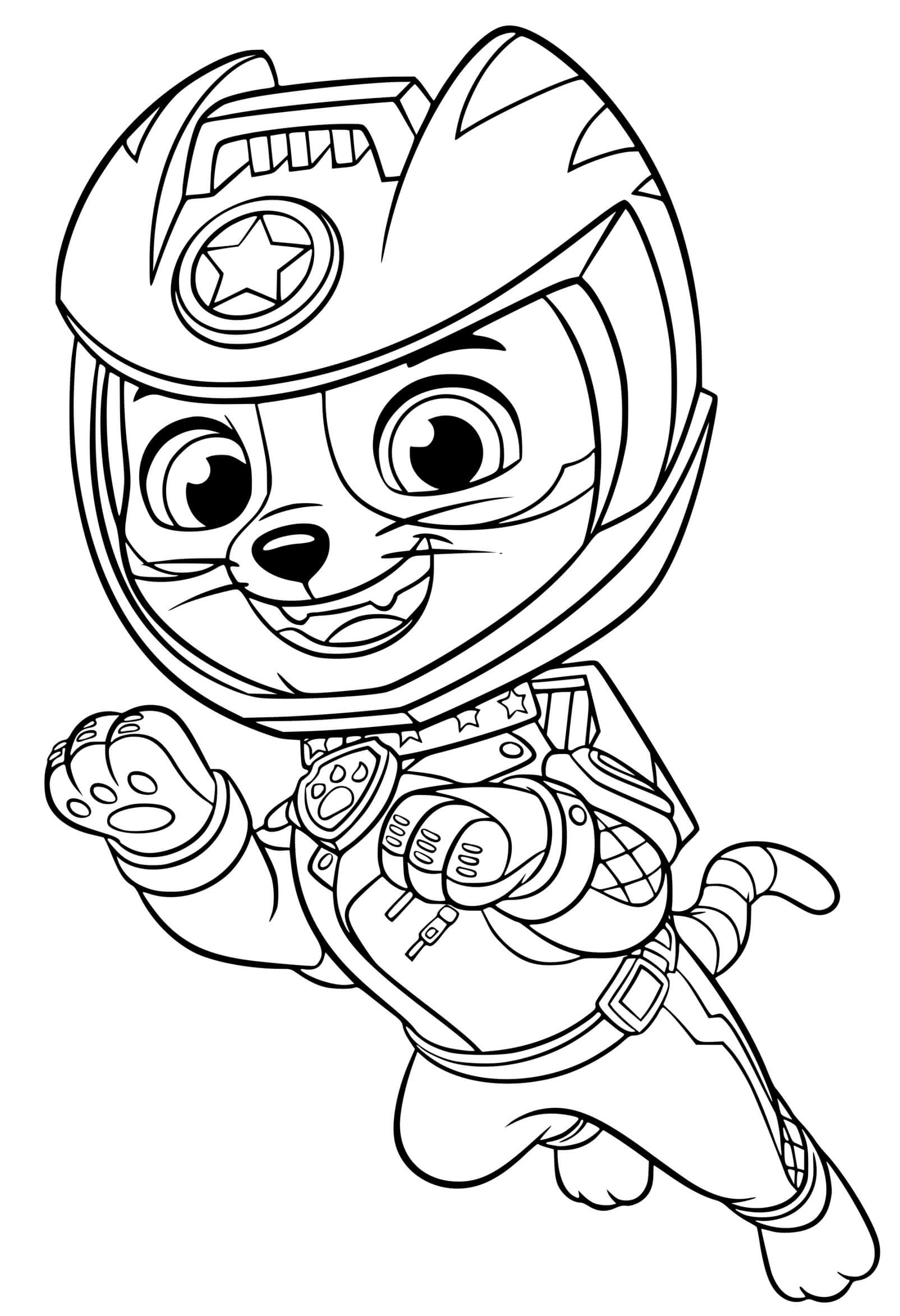 Coloriage Wildcat Pat Patrouille Moto Pups - Pat patrouille à imprimer