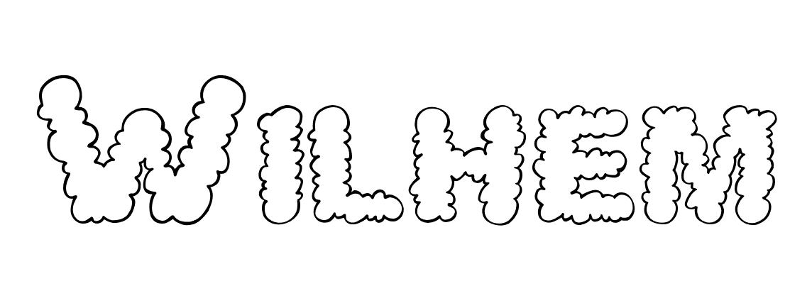 Coloriage Wilhem - Prénom à imprimer