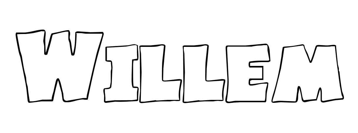 Coloriage Willem - Prénom à imprimer