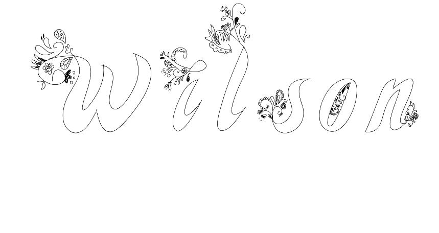 Coloriage Wilson - Prénom à imprimer
