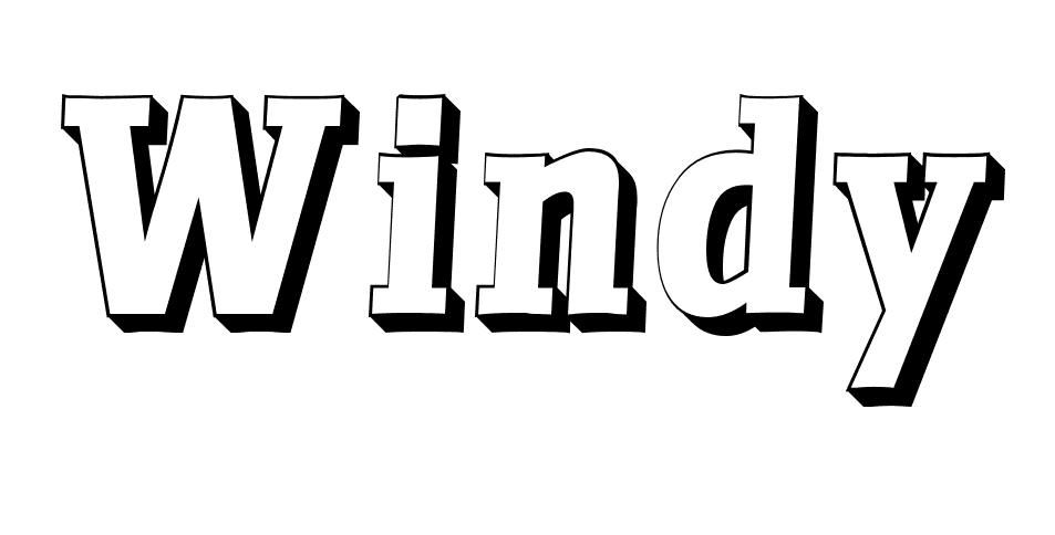 Coloriage Windy - Prénom à imprimer