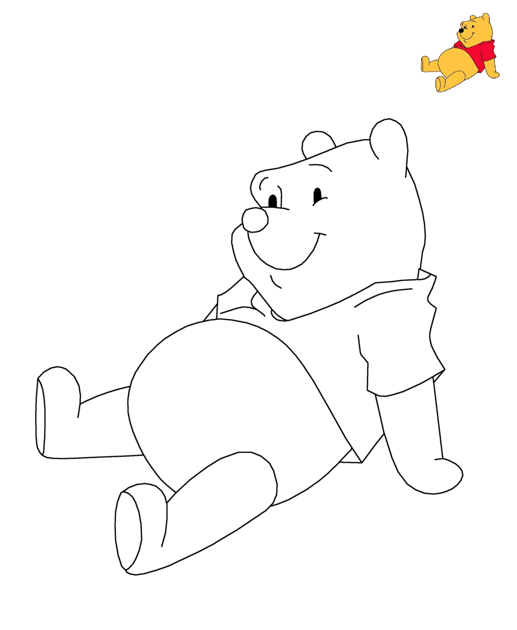 Coloriage Winnie l'Ourson Disney Magique - Disney à imprimer