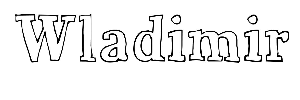 Coloriage Wladimir - Prénom à imprimer