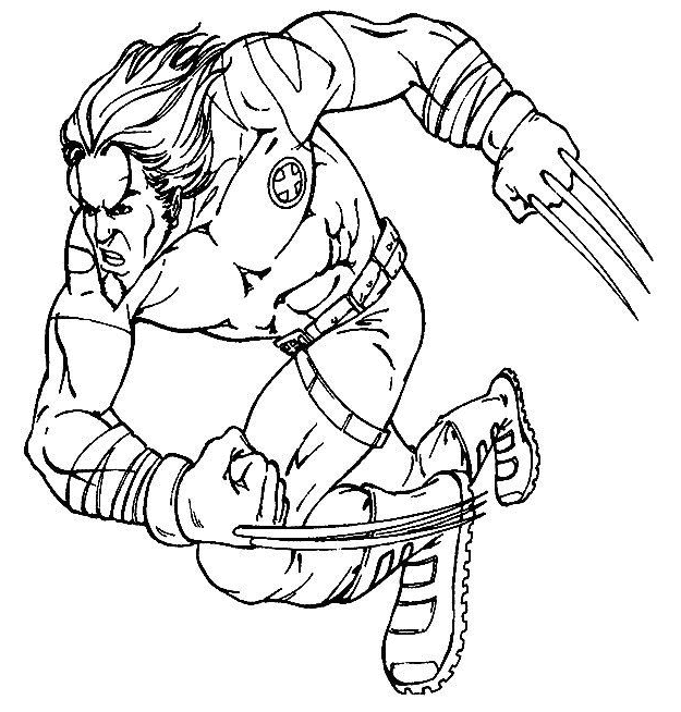 Coloriage Wolverine X Men - Xmen à imprimer
