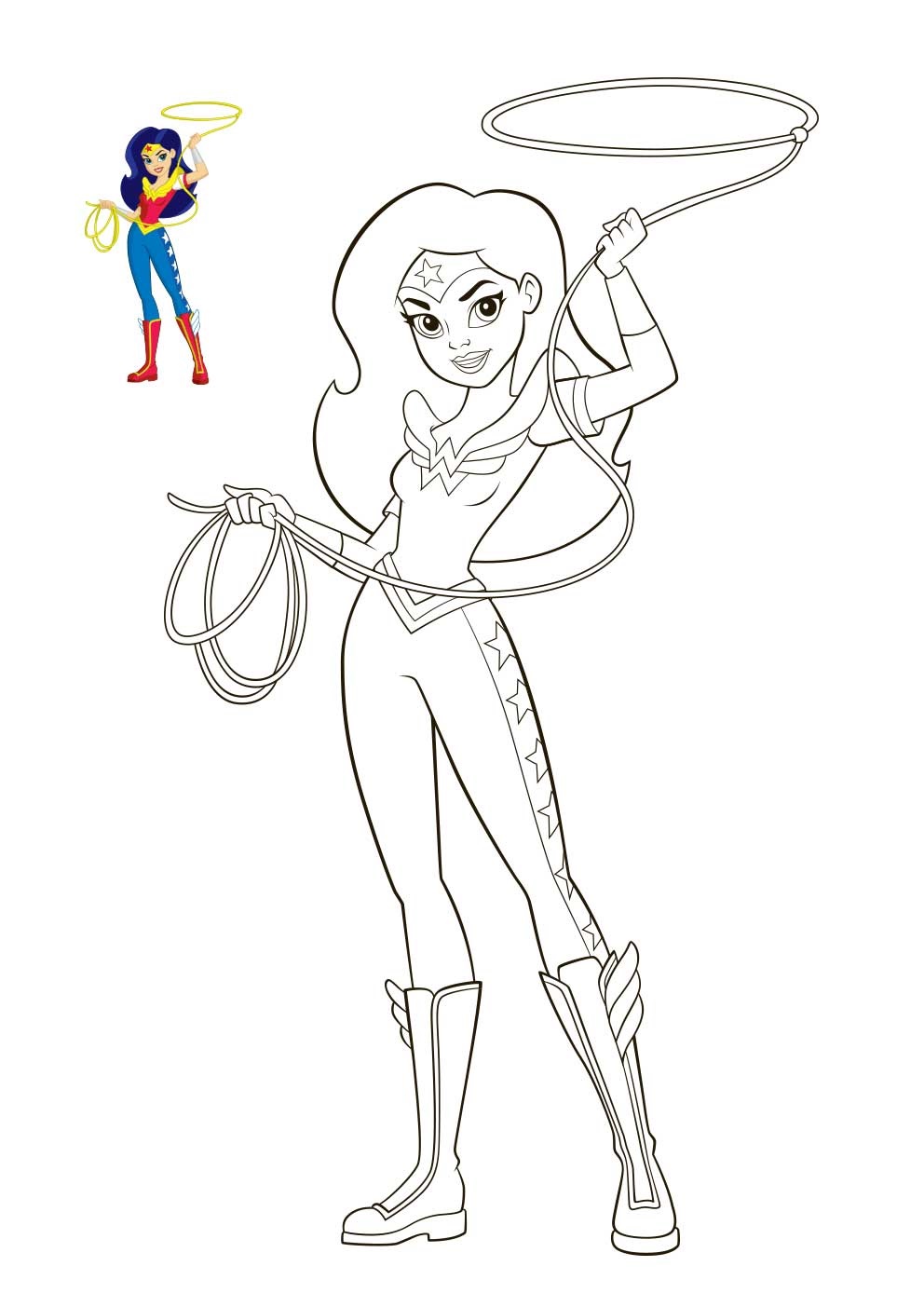 Coloriage Wonder Woman Dc Super Hero Girls - DC Super Hero Girls à imprimer