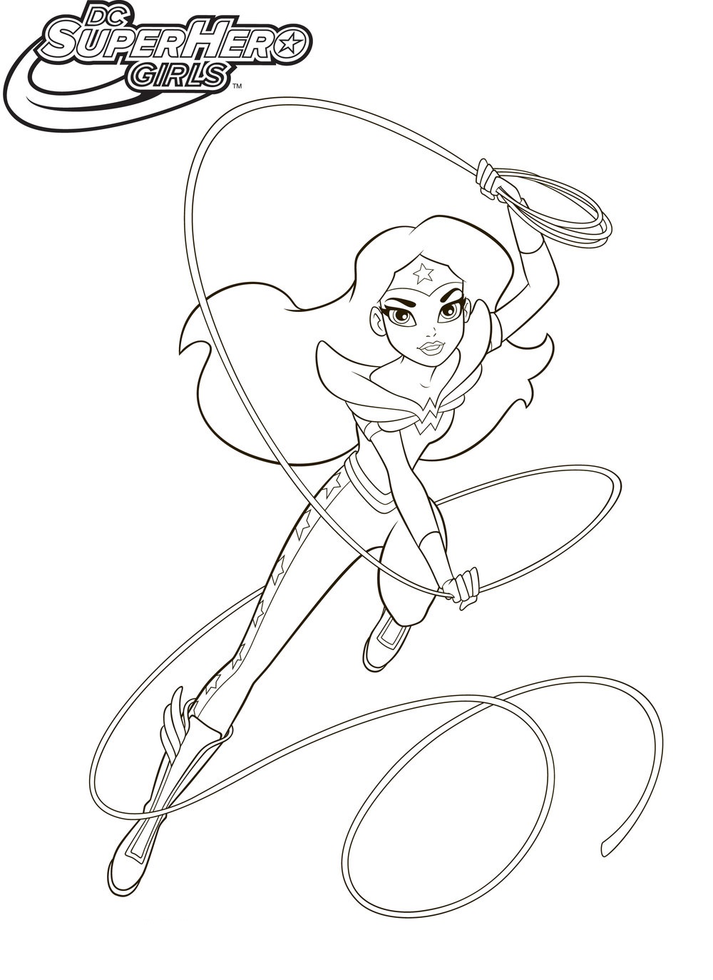 Coloriage Wonderwoman Super Hero Girls - DC Super Hero Girls à imprimer