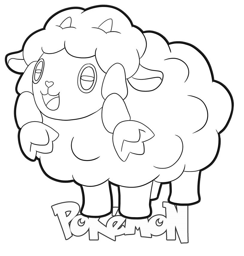 Coloriage Wooloo Pokemon - Pokémon à imprimer