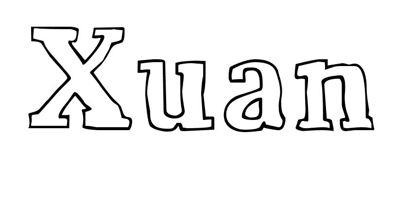 Coloriage Xuan - Prénom à imprimer
