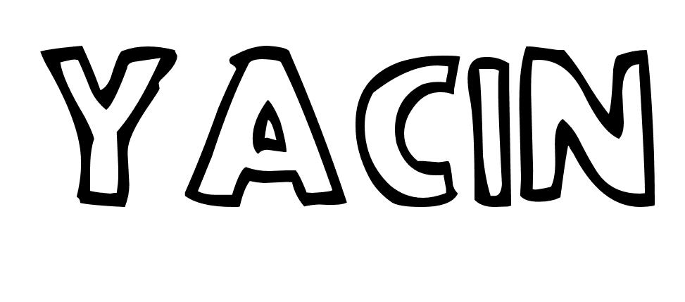 Coloriage Yacin - Prénom à imprimer