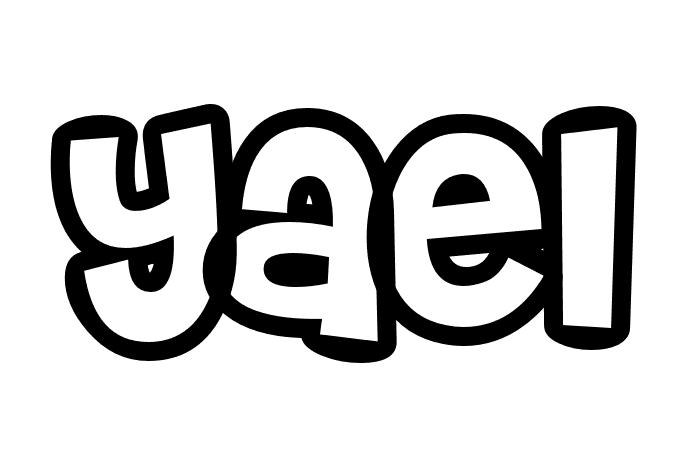 Coloriage Yael - Prénom à imprimer