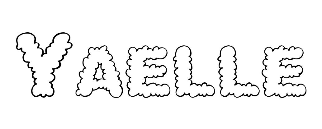 Coloriage Yaelle - Prénom à imprimer