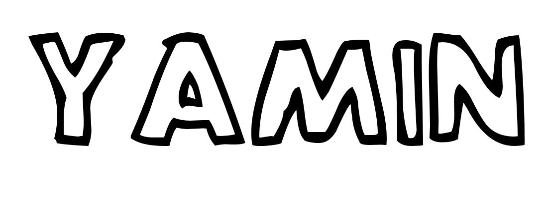 Coloriage Yamin - Prénom à imprimer