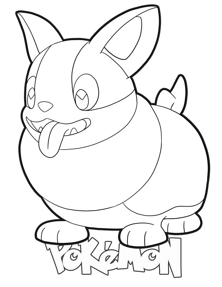 Coloriage Yamper Pokemon - Pokémon à imprimer