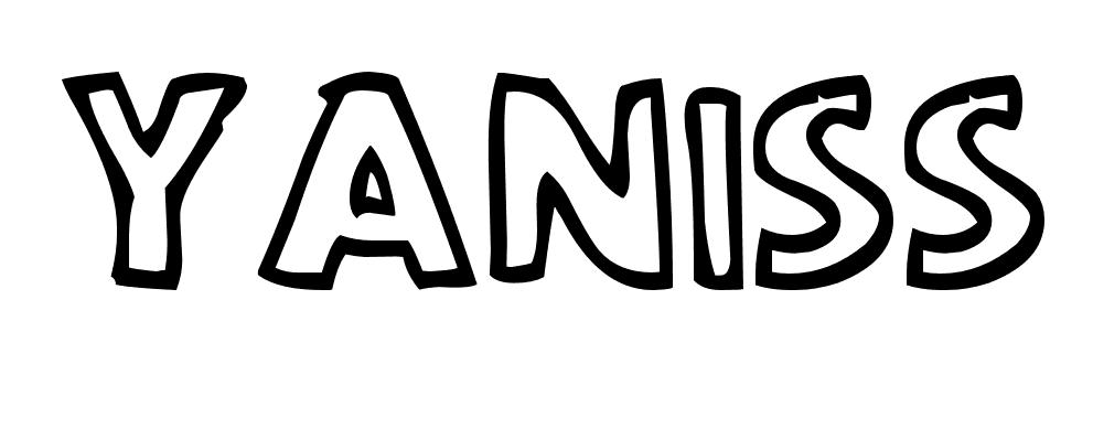 Coloriage Yaniss - Prénom à imprimer